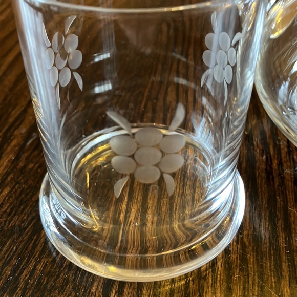 Vintage Side-table Etched Glass Pitcher and Glass - Picture 7 of 7